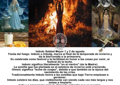 Imbolc Sabbat Mayor, Fiesta del fuego, 1 y 2 de agosto
